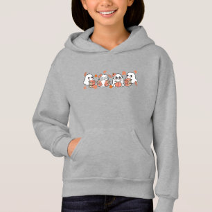 Süße Geister beim Bücherlesen Herbst-Design Hoodie