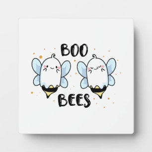 Süße Geister Boo Bienen - Lustiges Halloween auf w Fotoplatte