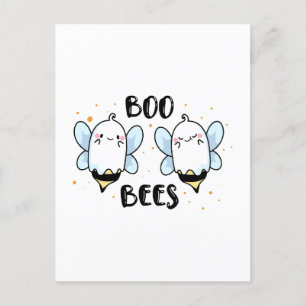 Süße Geister Boo Bienen - Lustiges Halloween auf w Postkarte