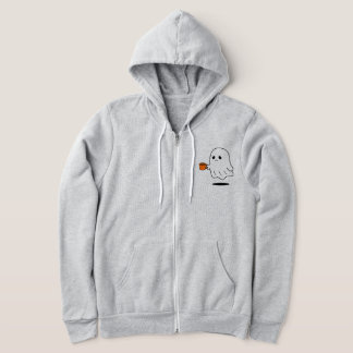 Süße Geister-Coffee-Grafik Reißverschluss Hoodie