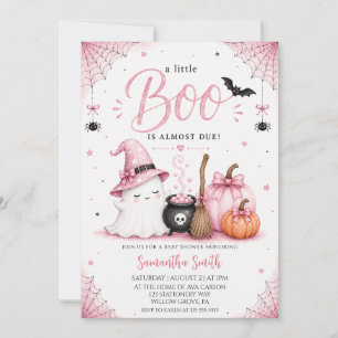 Süße Geister-Grußkarte - Baby-Party in Rosa Einladung