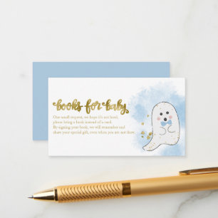 Süße Geister-Halloween-Baby-Shower-Bücher für Baby Begleitkarte