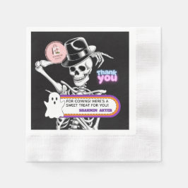 Süße Geister Halloween Dankeschön-Anhänger Serviette