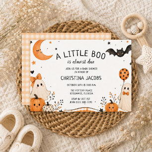 Süße Geister-Halloween-Herbst-Baby-Party-Einladung Einladung
