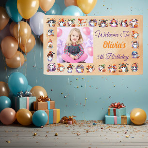 Süße Geister Halloween Kinder Geburtstagsfoto Banner