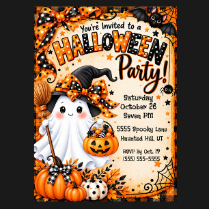 Süße Geister-Halloween-Party Einladung