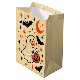 Süße Geister-Halloween-Party-Geschenktüte | Vintag Mittlere Geschenktüte