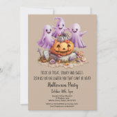 "Süße Geister Halloween-Party Kinder Geburtstag Kü Einladung (Vorderseite)