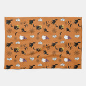 Süße Geister Katzen Fledermäuse Halloween Geschirrtuch (Horizontal)