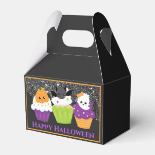 Süße Geister-Kürbis-Fledermaus-Halloween-Cupcakes Geschenkschachtel