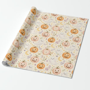 Süße Geister-Kürbis-Wasserfarbe-Halloween-Geschenk Geschenkpapier