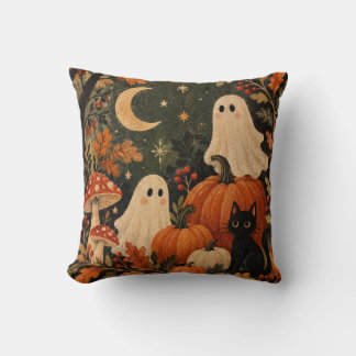 Süße Geister & Kürbisse Vintage-Halloween-Kissen Kissen