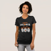 Süße Geister mit Kaffee Halloween T-Shirt (Vorne ganz)
