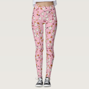 Süße Geister & Schleifen Halloween Leggings