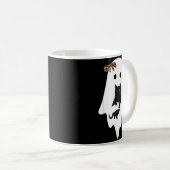 Süße Geister-Schwarze Katze Leopard Bogen Lustig G Kaffeetasse (VorderseiteRechts)