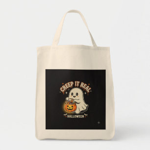 Süße Geister-Tasche "Creep It Real" für Halloween Tragetasche