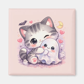Süße Geister-Umarmung-Kitty Magnet