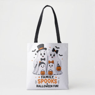 Süße Geisterfamilie Halloween-Spaß Tasche