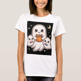 Süße Geisterfamilie Halloween T-Shirt