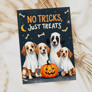 Süße Geisterhunde Lustige Halloween-Karte Karte