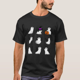 Süße Geisterkatze Lustiges Halloween-Outfit Kostüm T-Shirt