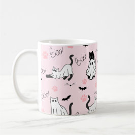 Süße Geisterkatzen Halloween Kaffeetasse