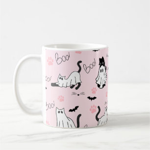Süße Geisterkatzen Halloween Kaffeetasse