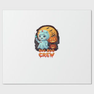 Süße Geisterkrankenschwester - Boo Boo Crew Hallow Geschenkpapier