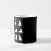 Süße Geistkatze Lustiges Halloween-Design Geistkat Kaffeetasse (Vorderseite Links)