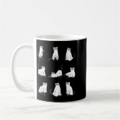 Süße Geistkatze Lustiges Halloween-Design Geistkat Kaffeetasse (Links)