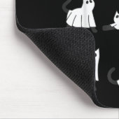 Süße Geistkatze Lustiges Halloween-Design Geistkat Mousepad (Ecke)