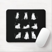 Süße Geistkatze Lustiges Halloween-Design Geistkat Mousepad (Mit Mouse)