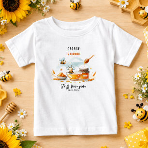 Süße gelbe Biene & Sonnenblume 1. Bienen-Tag Gebur Baby T-shirt