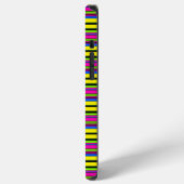 Süße gelbe bunte Streifen iPhone Hülle (Linke Seite)