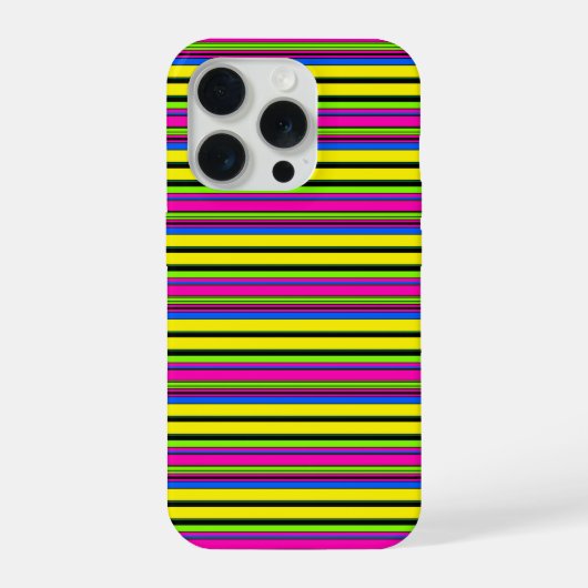 Süße gelbe bunte Streifen iPhone Hülle (Rückseite)