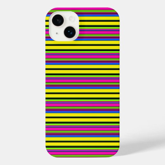 Süße gelbe bunte Streifen iPhone Hülle (Rückseite)