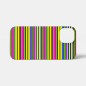 Süße gelbe bunte Streifen iPhone Hülle (Rückseite (Horizontal))