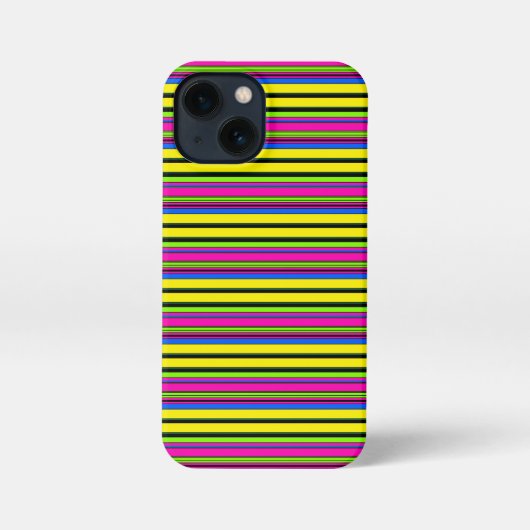 Süße gelbe bunte Streifen iPhone Hülle (Rückseite)
