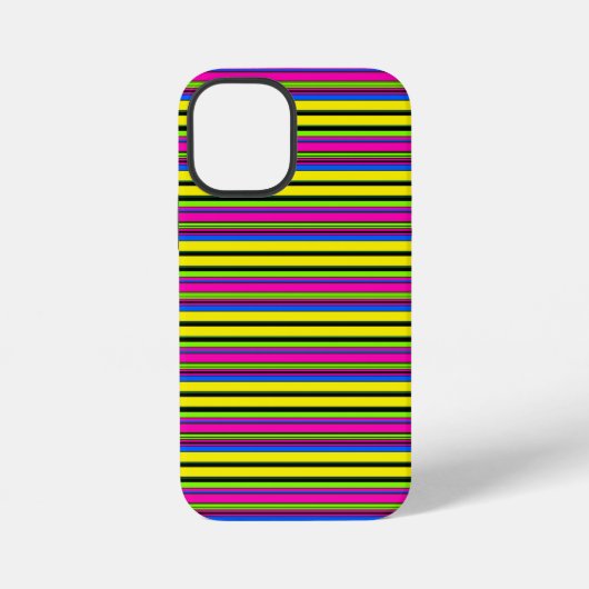 Süße gelbe bunte Streifen iPhone Hülle (Rückseite)
