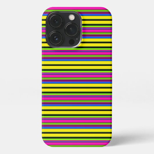 Süße gelbe bunte Streifen iPhone Hülle (Rückseite)