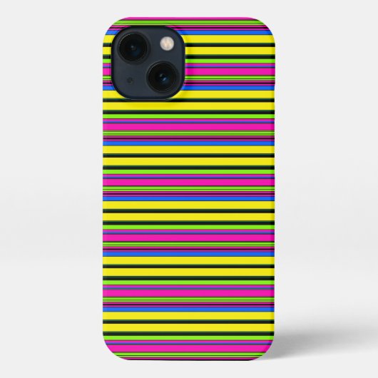 Süße gelbe bunte Streifen iPhone Hülle (Rückseite)