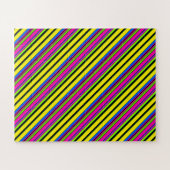 Süße gelbe bunte Streifen Puzzle (Horizontal)