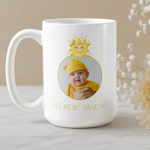 Süße gelbe Du bist mein Sonnenschein-Baby-Foto Kaffeetasse