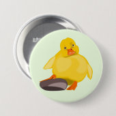 Süße gelbe Ente Button (Vorne & Hinten)
