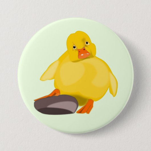 Süße gelbe Ente Button (Vorderseite)