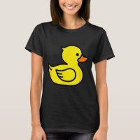 Süße gelbe Ente Cartoon Neuheit Grafik T-Shirts &