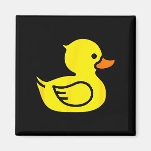 Süße gelbe Ente Cartoon Neuheit Grafik T-Shirts & Magnet