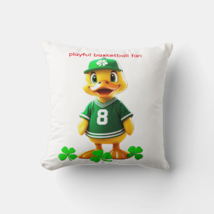 Süße gelbe Ente im Celtics-Trikot – Unreal Engine Kissen