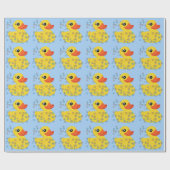 Süße gelbe Gummiente Geschenkpapier (Flach)