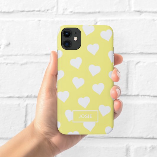 Süße gelbe Herzen Handyhülle Case-Mate iPhone Hülle